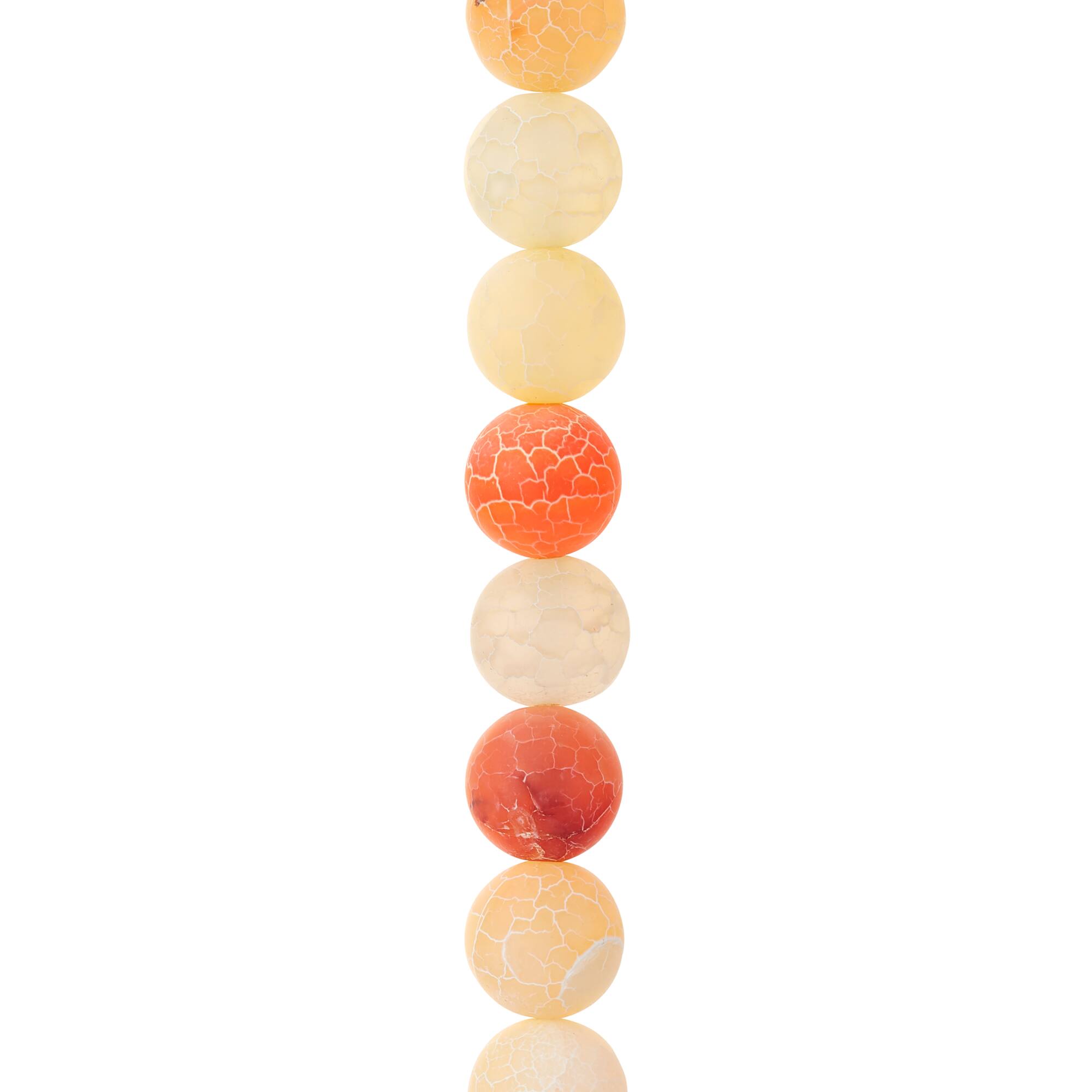 Orange Crackle Agate Round Beads, 10mm by Bead Landing™